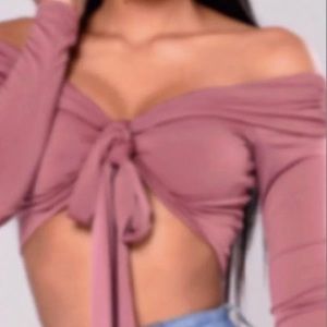 NEVER WORN. Off the Shoulder Crop Top.